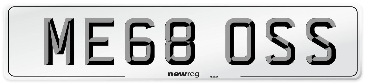 ME68 OSS Number Plate from New Reg